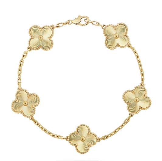 Goldenes Vierblatt-Armband – Aurelia Clover